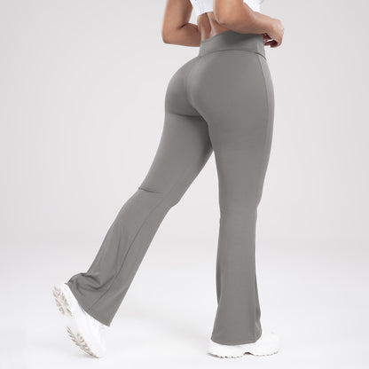Waist Outdoor Casual Bell Bottom Yoga Pants, Slimming & Stylish