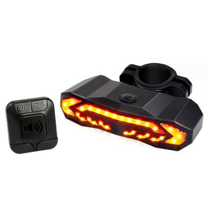 Bike Alarm Tail Light with Turn Signals Multifunctional Waterproof USB Rechargeable  Electric Bell Bicycle Lamp Bike Rear Light