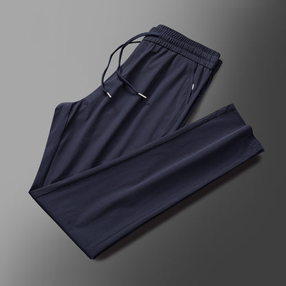 Men’s Elastic Straight-Leg Casual Pants, Lightweight & Stylish