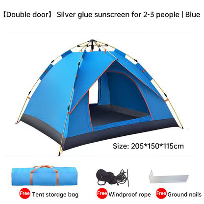 Quick-Setup 3-4 Person Camping Tent – Waterproof & Durable Outdoor Shelter