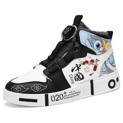 Men's shoes,high top anti slip board shoes,