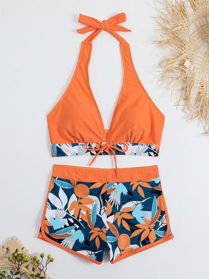 Women's High-Waisted Sports Bikini – Surf-Ready Two-Piece Swimsuit