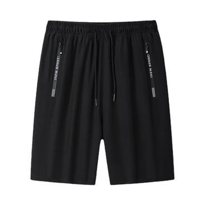 Shorts Mens New Quarter Pants Mens Solid Color Straight Tube