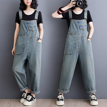 Spring Summer Vintage Jeans Jumpsuits Women