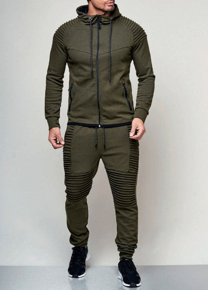 Men’s Casual Sports Tracksuit, Zip Hoodie & Jogger Set
