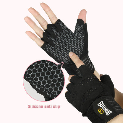 Extended Breathable Fitness Gloves – Wear-Resistant Half-Finger Exercise Gloves for Gym, Weightlifting, and Workouts