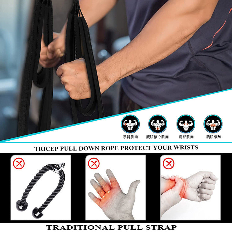 Heavy-Duty Tricep Rope – Dual Head Cable Attachment for Strength Training