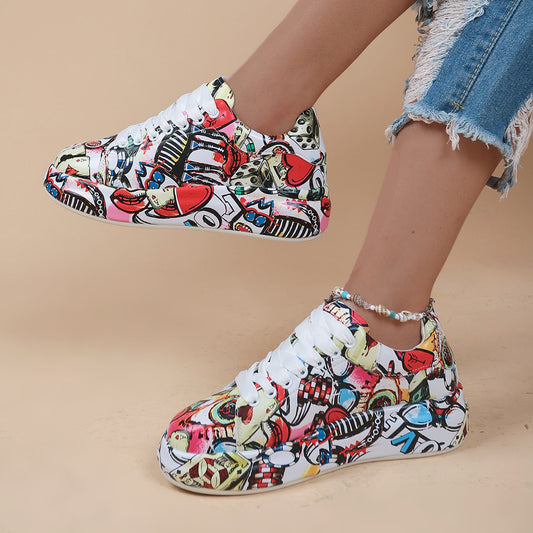 European & American Flag Sneakers Casual Sports Shoes