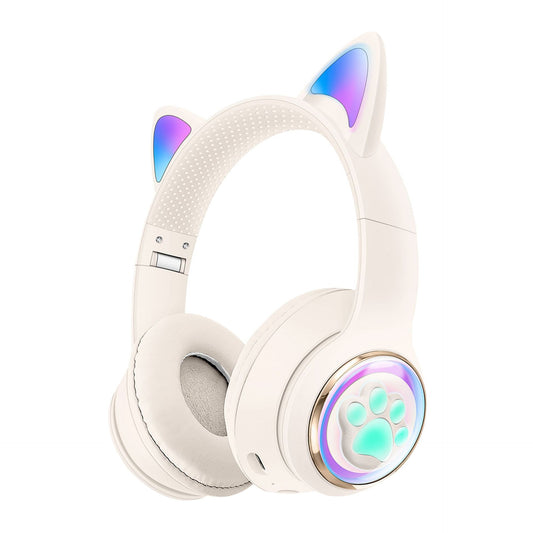 Luminous Cat Ears Head Mounted Bluetooth Earphones Heavy Bass