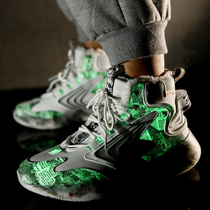Men's trendy luminous running shoes