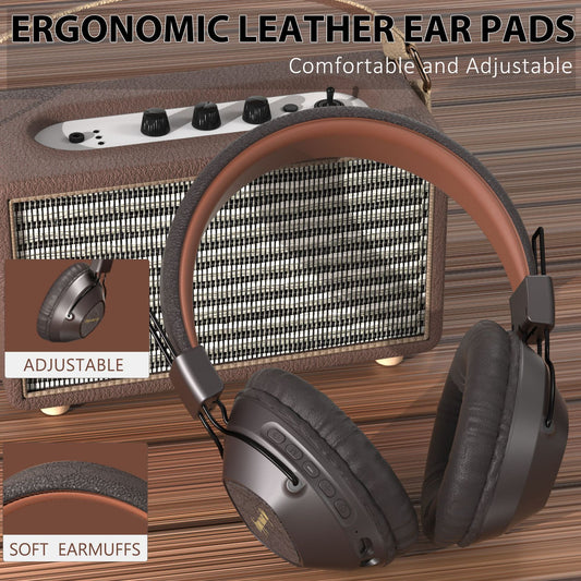 wireless head mounted Bluetooth earphones with battery display
