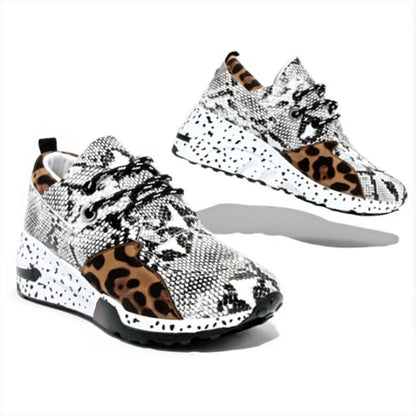 Women's Plus Size Platform Mixed-color Sneakers
