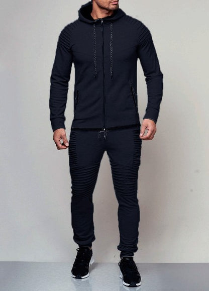 Men’s Casual Sports Tracksuit, Zip Hoodie & Jogger Set