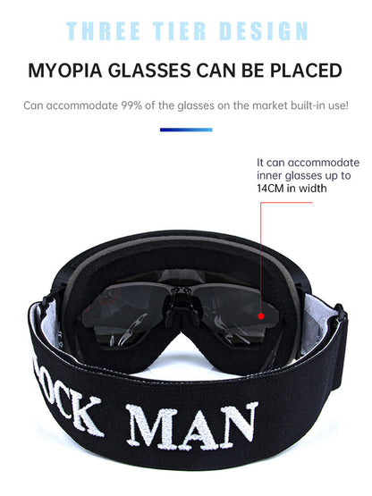 Cover Ski Glasses Winter & Outdoor Sports Goggles