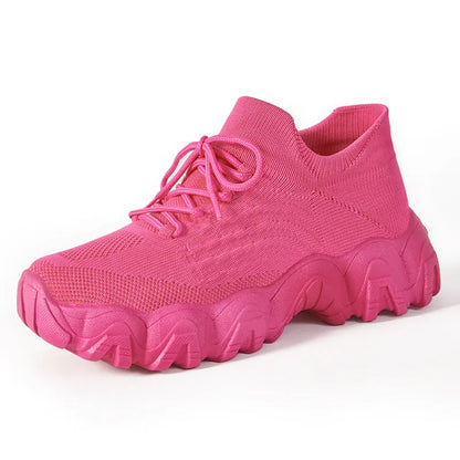 Women Lace Up Mesh Breathable Athletic