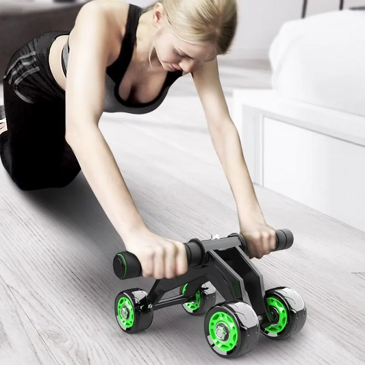 New Design Foldable Abs Plastic Abdominal 4 Wheel Exercise Wheel