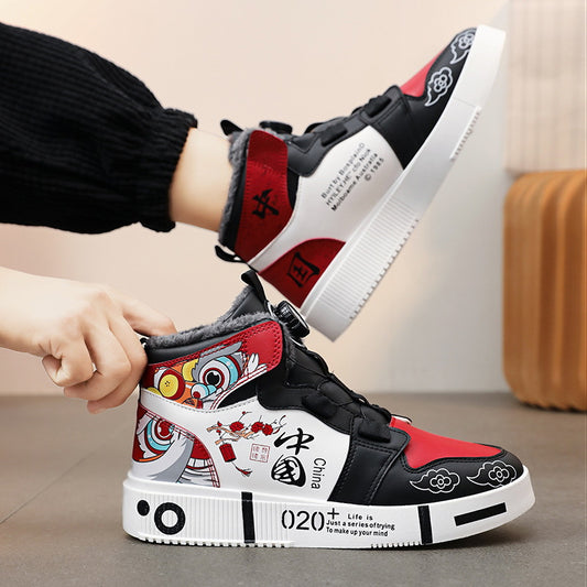 Men's shoes,high top anti slip board shoes,