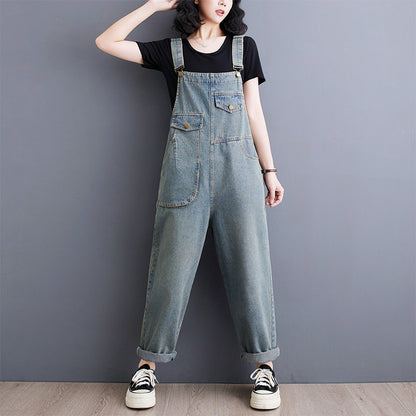 Spring Summer Vintage Jeans Jumpsuits Women