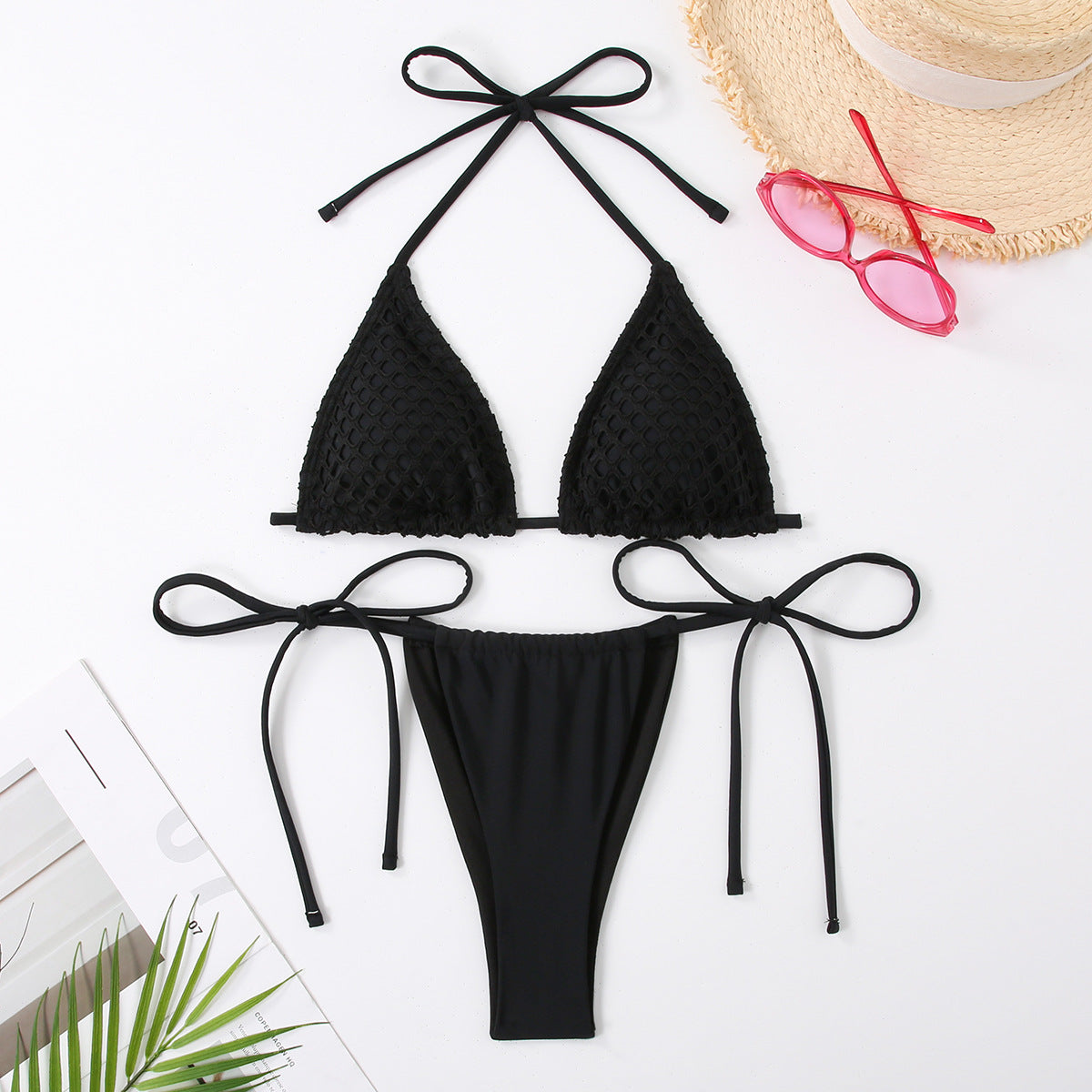 Lace-Up Halter Bikini, Sexy, Trendy & Flattering