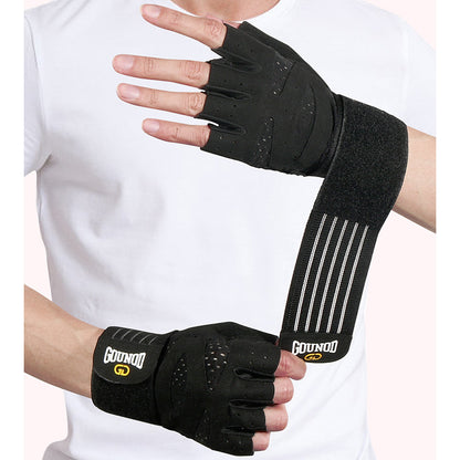 Extended Breathable Fitness Gloves – Wear-Resistant Half-Finger Exercise Gloves for Gym, Weightlifting, and Workouts