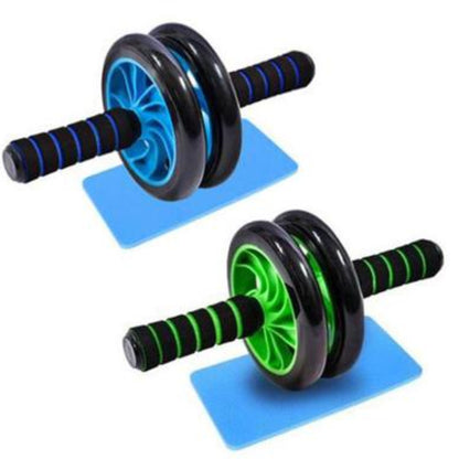 Abdominal Exercise Roller – Dual Wheel with Foam Handles & Knee Pad