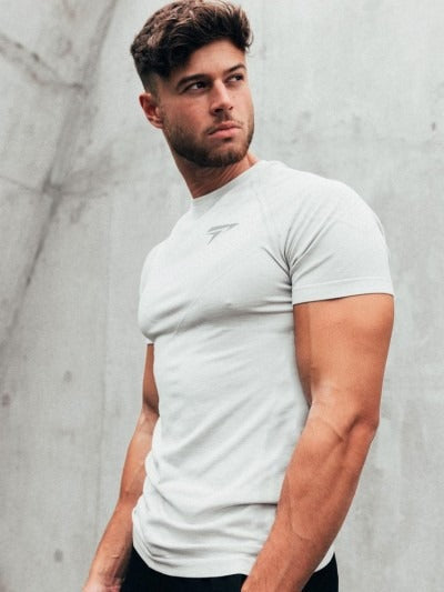 Mens Running Sports Slim Fit Short Sleeve Quick Drying Clothes Milk Silk Quick Drying Training T shirt