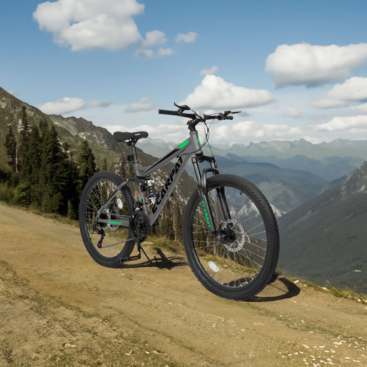 Mountain Bike 26 inch wheels, carbon steel frame disc brake