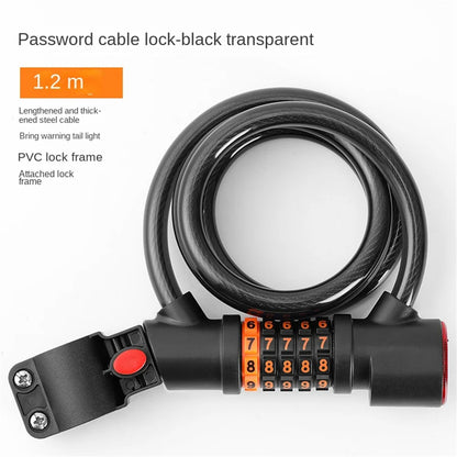 Antitheft bicycle locks, Combination locks for bicycles,Road Bike Steel Cable Bicycle Lock.