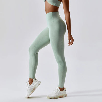 Yoga Pants Women's High Waist Tight Quick Dry Nude Feeling Fitness Pants Show Thin Buttock Lifting Running Sports Leggings