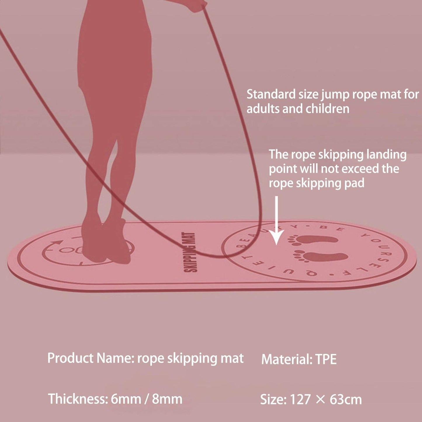 Jump Rope Mat Larger Non-Slip