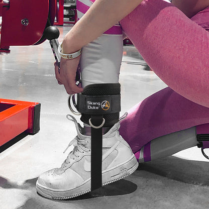 Adjustable Ankle Buckle with Foot Pedal – Leg Strength Training Tool for Gantry Frame Workouts, Home Gym, and Rehabilitatio