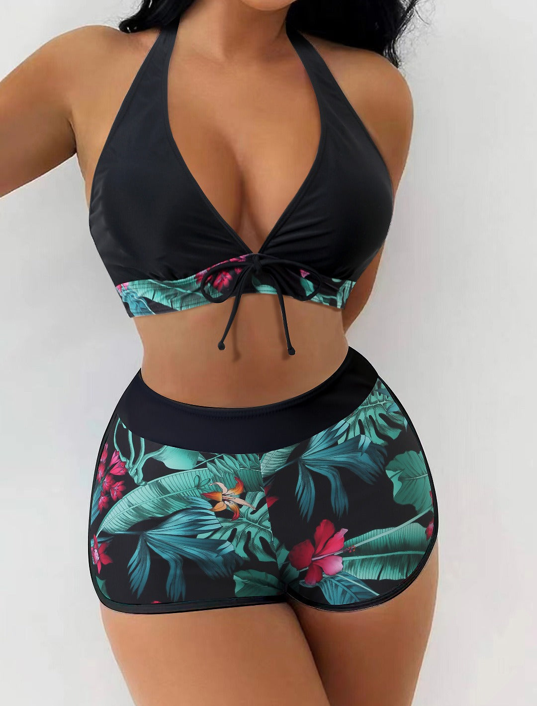 Women's High-Waisted Sports Bikini – Surf-Ready Two-Piece Swimsuit