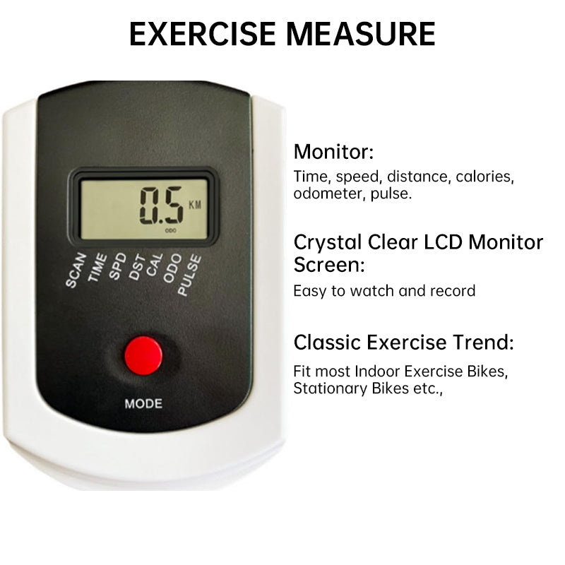 Heart rate electronic instrument display for spinning bikes.