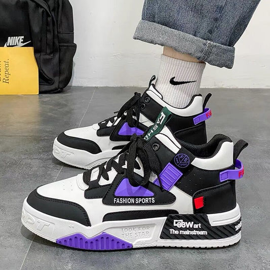 Spring men's new breathable high top shoes.