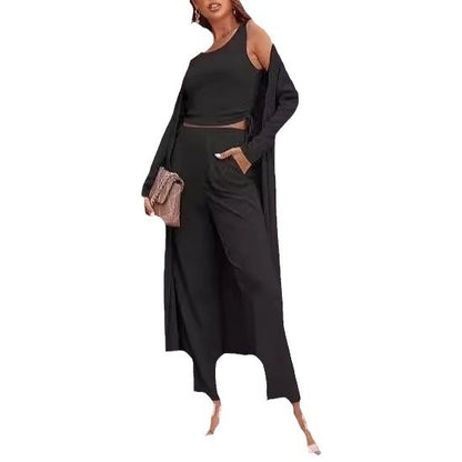 Women's 3 Piece Casual Knit Cardigan Set.