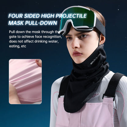 Winter skiing face mask men and women outdoor riding hanging ear mask headscarf windproof cold plus cashmere warm neck guard